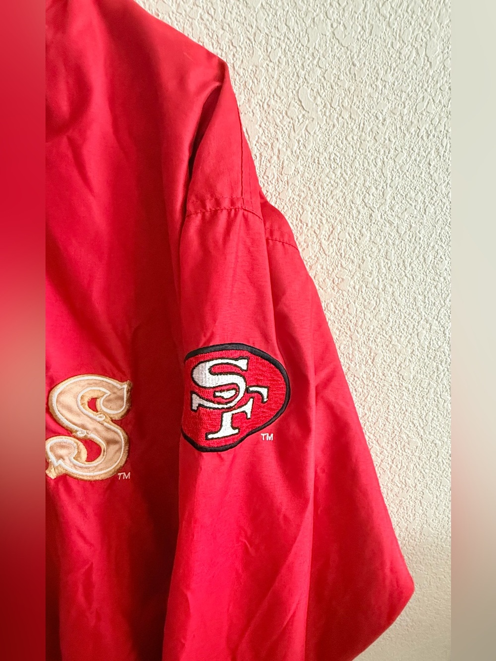 Reebok NFL Pro Line San Francisco 49ers Red Pullover Jacket - Picture 4 of 7